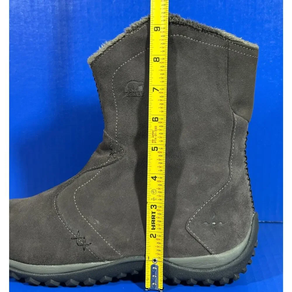 Sorel Womens Maribel Waterproof Nubuck Winter‎ Boot in Grey 8